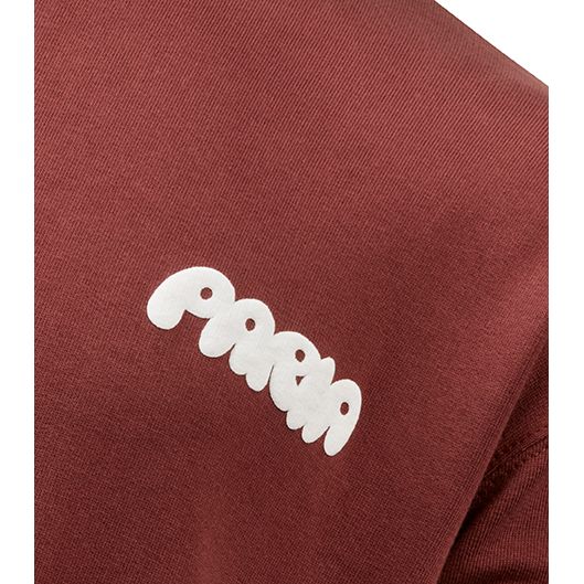 Cloud Print Cycling Sweatshirt Rust - Image 3