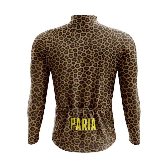 Dark Leopard Long Sleeve Cycling Jersey - Image 2