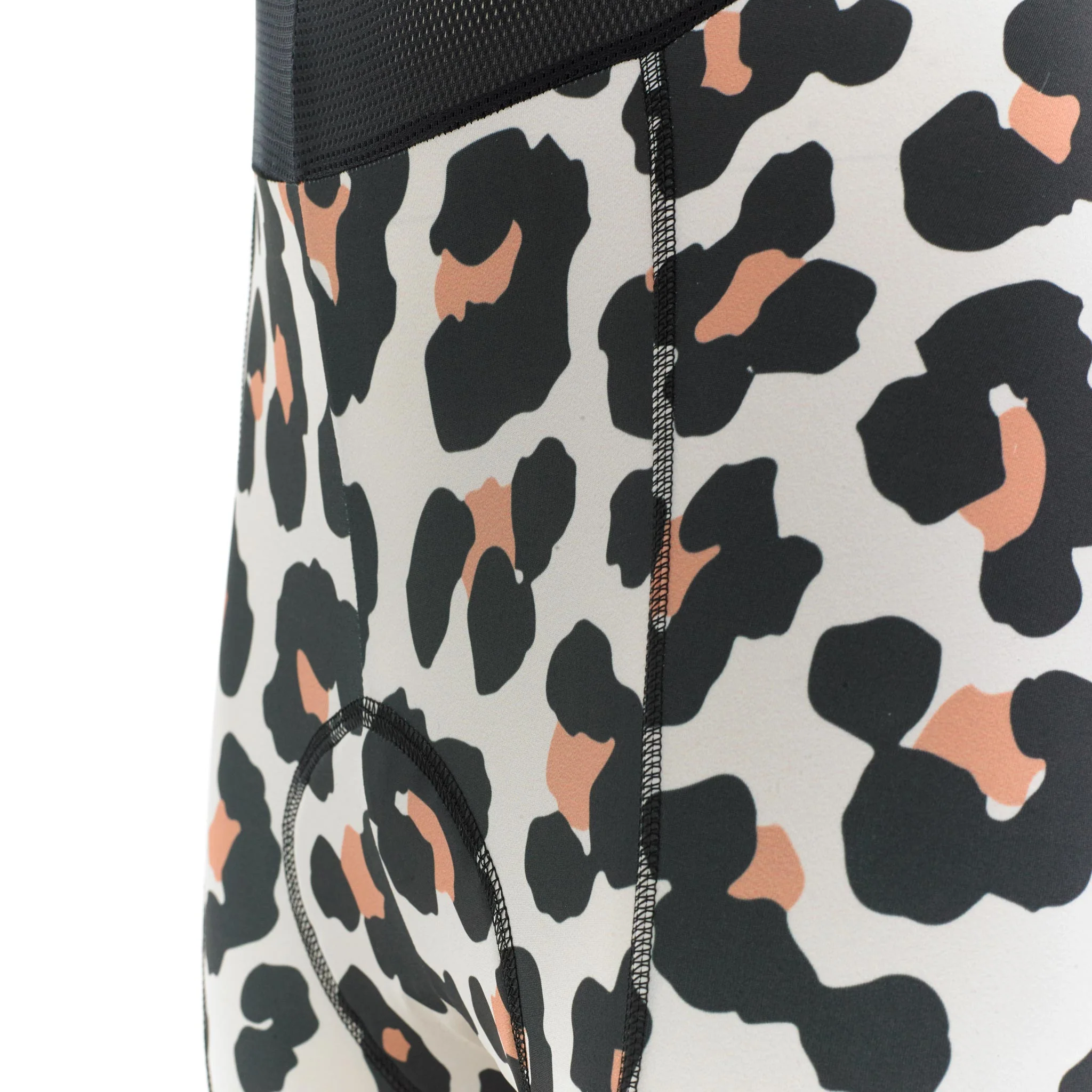 Leopard Print Cycling Bib Shorts - Image 4