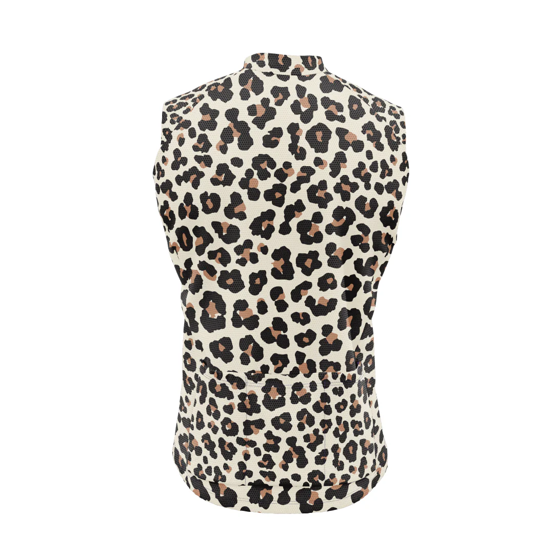 Leopard Print Cycling Gilet - Image 2