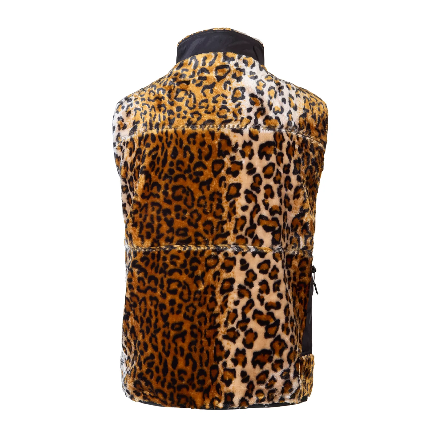 Animal Print Sherpa Fleece Commuter Cycling Gilet - Image 2