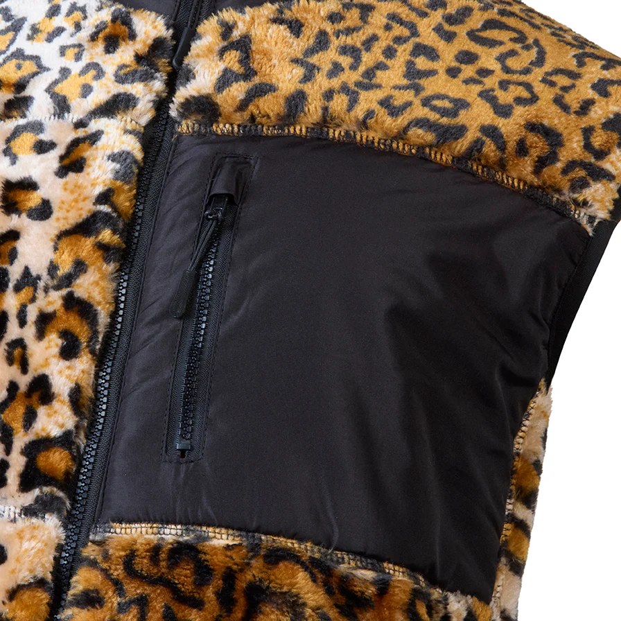 Animal Print Sherpa Fleece Commuter Cycling Gilet - Image 3