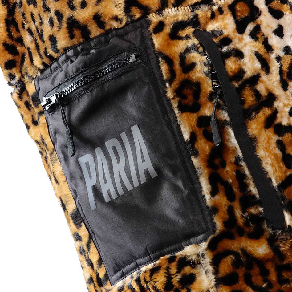 Animal Print Sherpa Fleece Commuter Cycling Gilet - Image 4