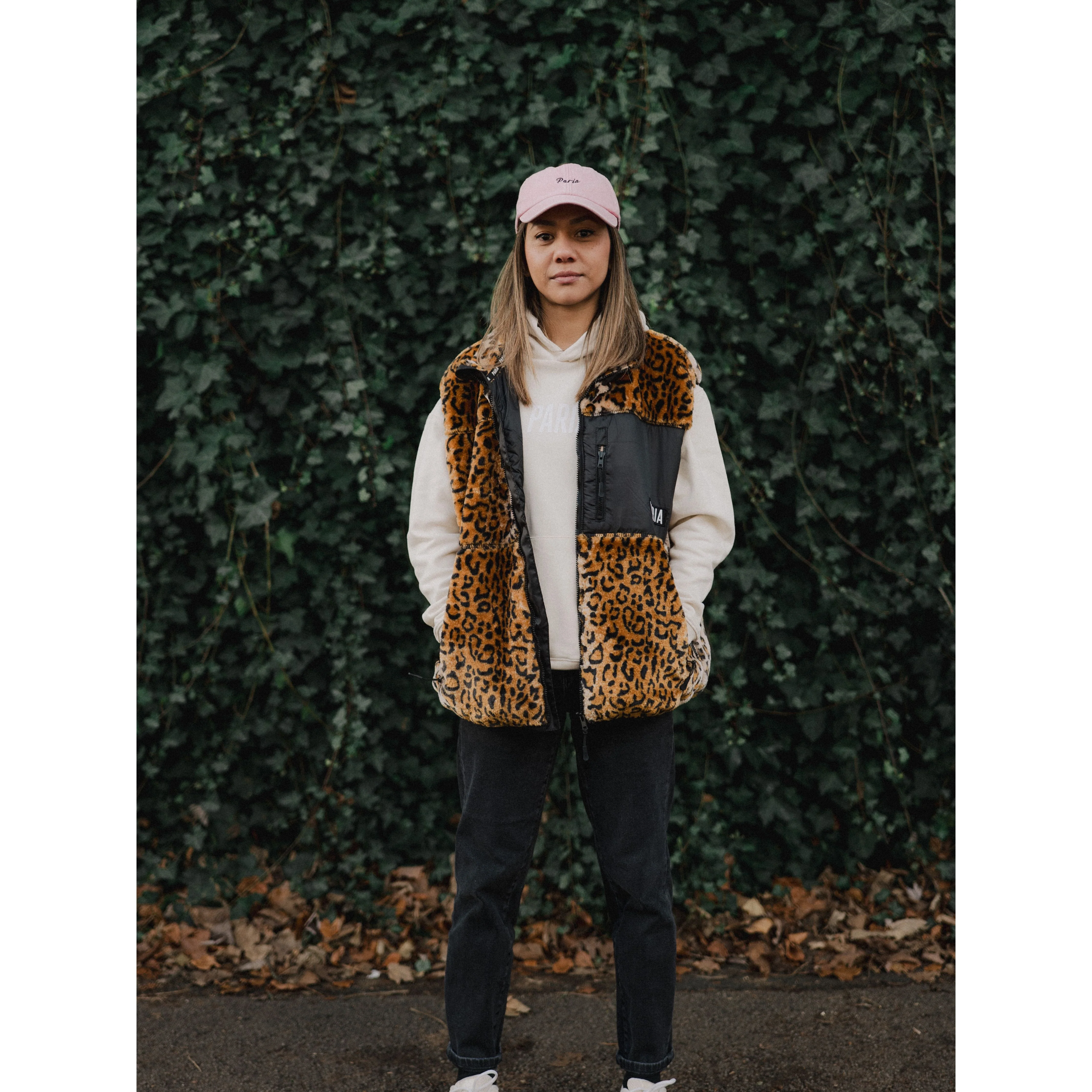 Animal Print Sherpa Fleece Commuter Cycling Gilet - Image 7