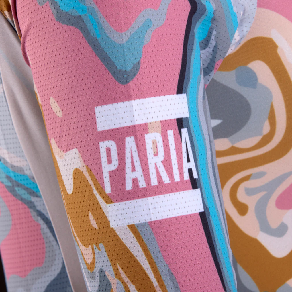 Marble Print Women's Short Sleeve Cycling Jersey - Image 6