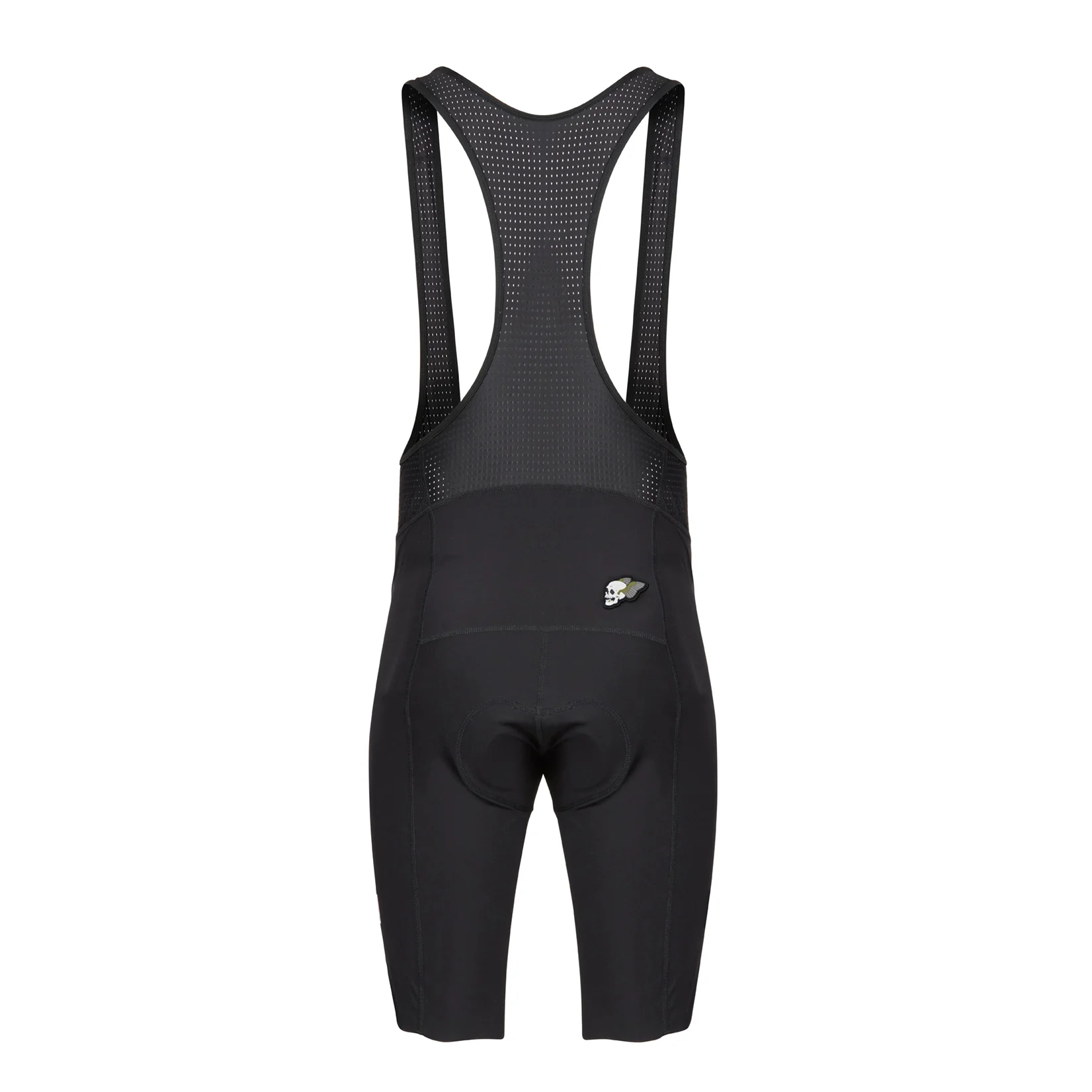 Mens Black Cycling Bib Shorts with extra 5cm - Image 2