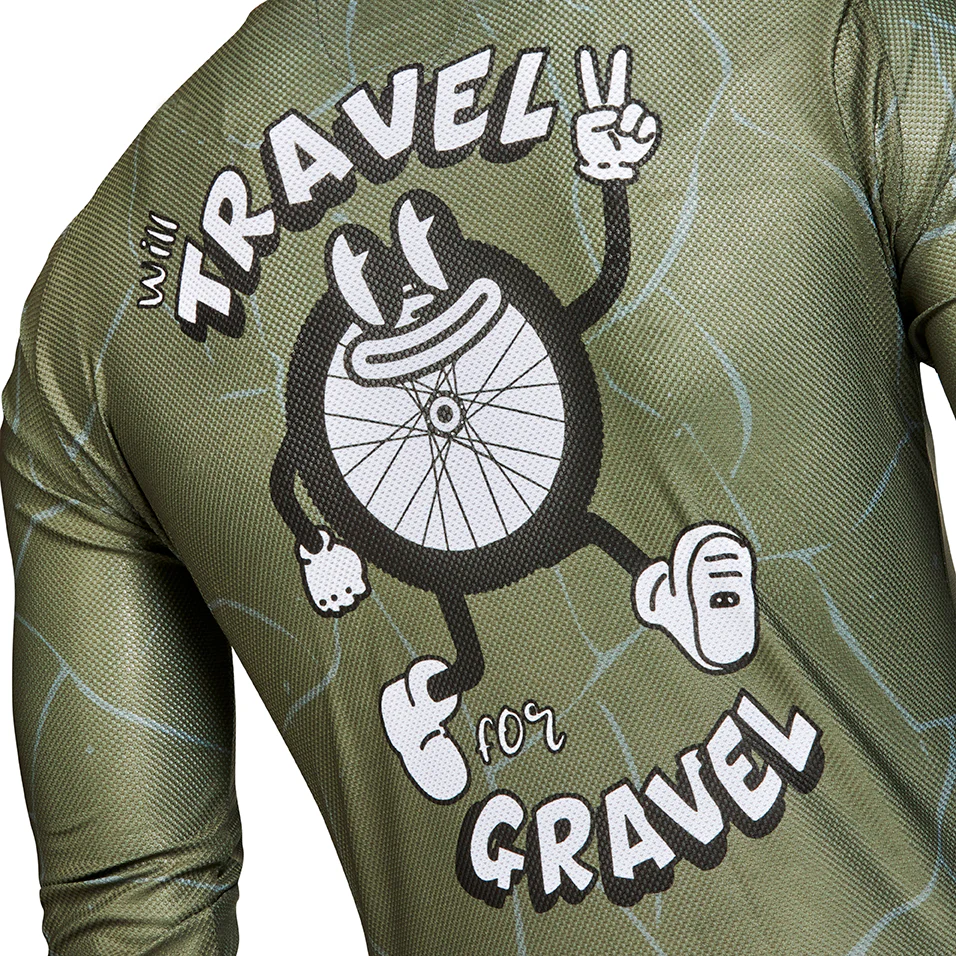 Travel For Gravel  Long Sleeve Gravel T-shirt - Image 3